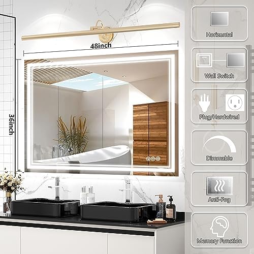 Ratsamee 48"x36" LED Bathroom Mirror - Image 3