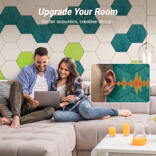 TONOR 12 Pack High Density Hexagon Acoustic Panels - Image 4