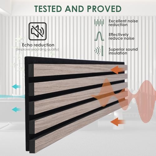 VallisCo 4-Piece Wood Slat Acoustic Panels - Image 3
