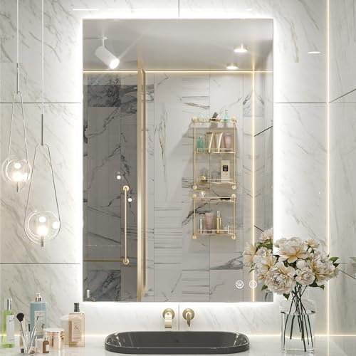 Keonjinn 24" x 36" LED Mirror for Bathroom, Backlit Mirror 6000K Daylight by Keonjinn