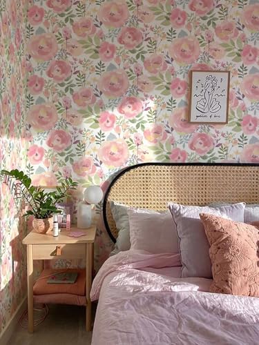 Orainege Floral Wallpaper Peel and Stick Wallpaper Peony Flowers - Image 2