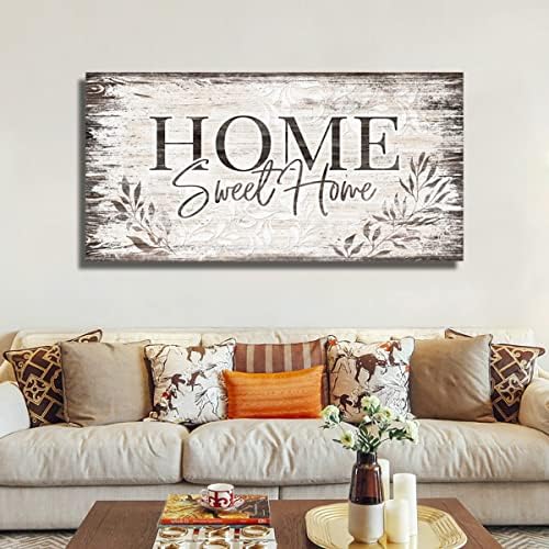 arteWOODS Home Sweet Home Wall Art Sign Large Dark Brown Farmhouse Wall Sign - Image 4