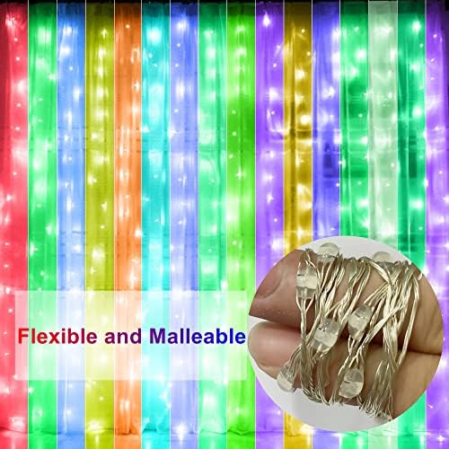 HOME LIGHTING Window Curtain String Lights, 300 LED RGB 16 Colors Changing - Image 5