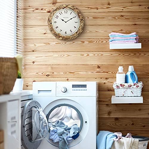 Presentime Farmhouse Series, Rustic Woven Clock - Image 6