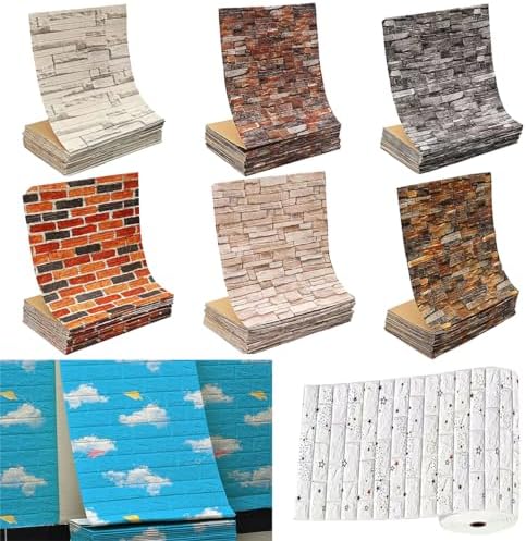 Queenbox 27.6x39.4 in Faux Brick Peel and Stick Foam Soft Waterproof Wall Panel - Image 4