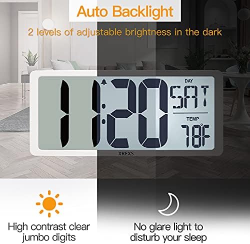 XREXS 16.9 Inch Large Digital Wall Clock Battery Operated - Image 4