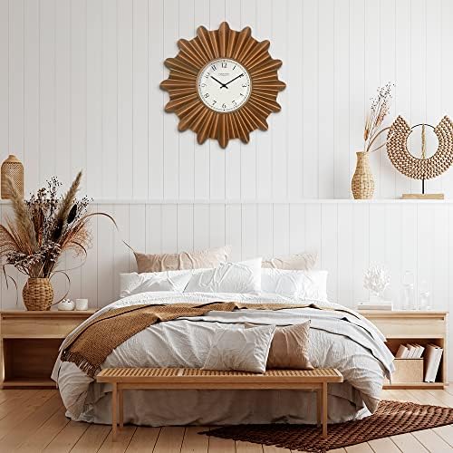 18 Inch Mid Century Vintage Starburst Wall Clock - Image 5