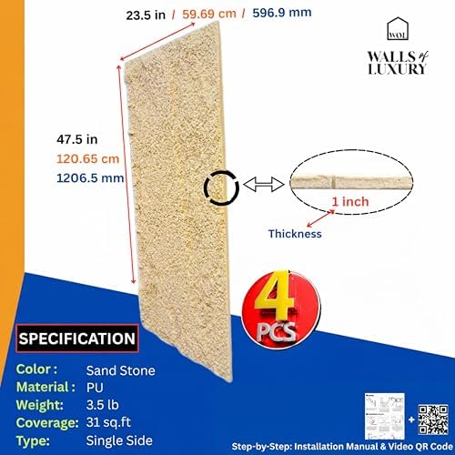 Walls of Luxury 3D Faux Stone Wall Panels, Waterproof PU Wall Paneling - Image 2