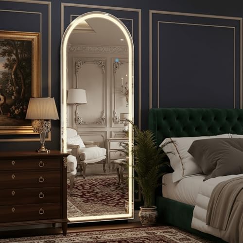 Alpen Arched LED Full Length Mirror, 63x21 Floor Mirror - Image 4