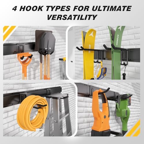 99 Inches Garage Storage, UUP Garage Organization, Wall Mount Garden Tool - Image 6