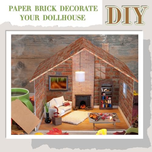 Flutesan 24 Pcs Miniature Dollhouse Wallpaper - Image 4
