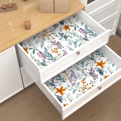 Laatse Vintage Blue Purple Wild Floral Botanical Wallpaper 17.5"x393" - Image 5