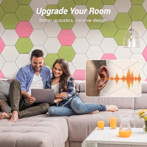 TONOR 12 Pack High Density Hexagon Acoustic Panels - Image 3