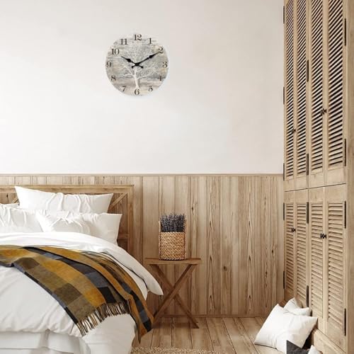 XFM Tree of Life Wall Clock 14 inch Country Wooden - Image 2