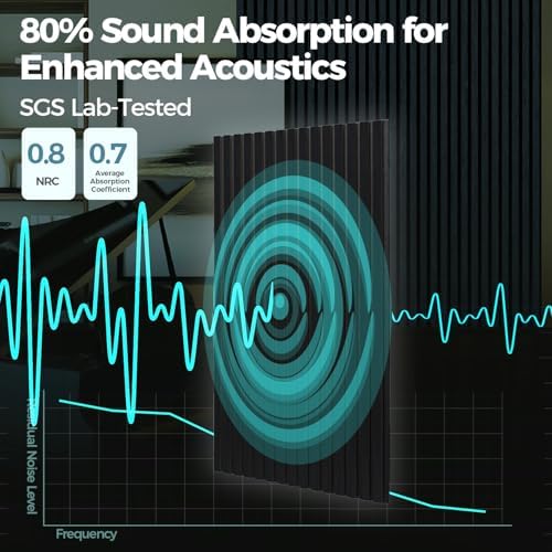 AKUMAX Extra-Thick 0.7" Wood Slat Acoustic Wall Panels, 2 Pack 47.2" x 23.6" - Image 3