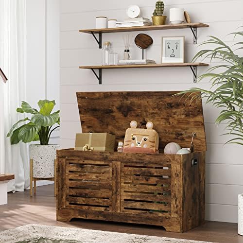 DINZI LVJ Long Wall Shelves, 39.4Inch Wooden Wall Mounted Shelves - Image 4