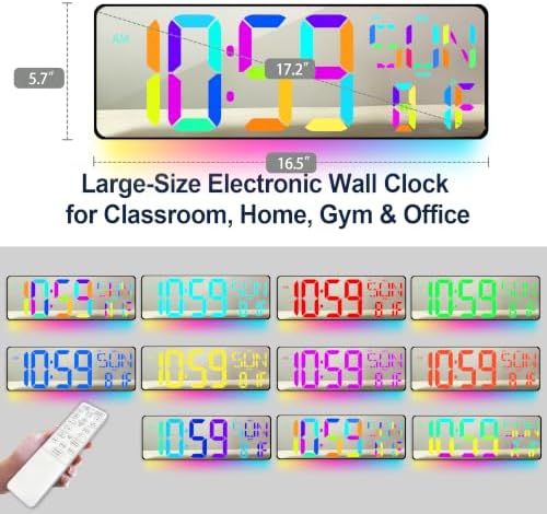TXL 17.2 Inch Large Digital Wall Clock - Image 4