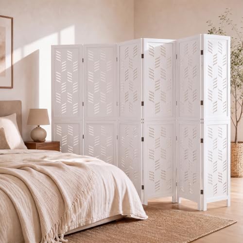 GIANTEX 6 Panel Folding Room Divider, Wood Privacy Screen - Image 2