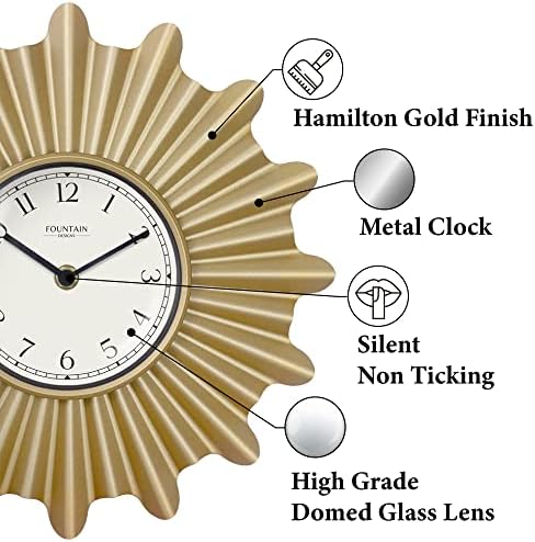 18 Inch Mid Century Modern Starburst Wall Clock - Image 2