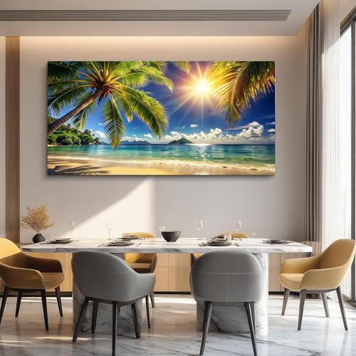 Yxbhhym Coastal Wall Art Tropical Beach Pictures - Image 6