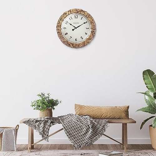 Presentime Farmhouse Series, Rustic Woven Clock - Image 5