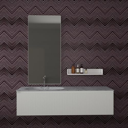 Vinjiasin 3D Wood Grain Chevron Peel and Stick Wallpaper – Rustic Dark Wood - Image 5