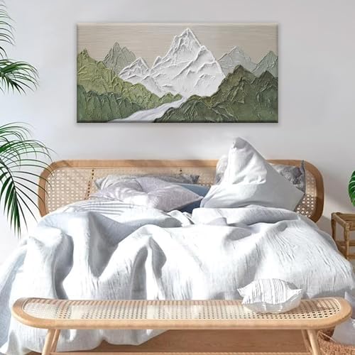 YISXINOAG Green Mountain Forest Landscape Wall Art Abstract Nature 24"X48" - Image 6