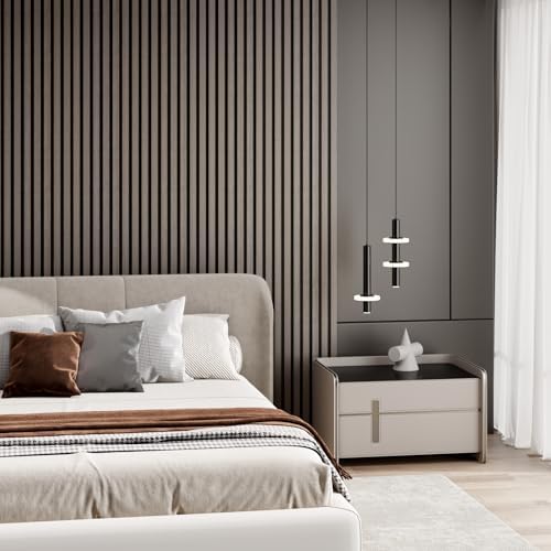 Wood Wall Panels 24" x 12" Acoustic Wood Slat Wall Panel, Living Room - Image 7