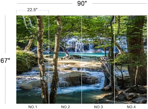 Stunning Tropical Forest Waterfall Nature Wallpaper Peel Stick - Image 5