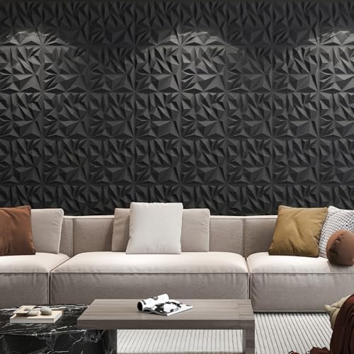 Art3d 50-Pack Modern Diamond Textured 3D Wall Panels, 12 x 12 in - Image 2