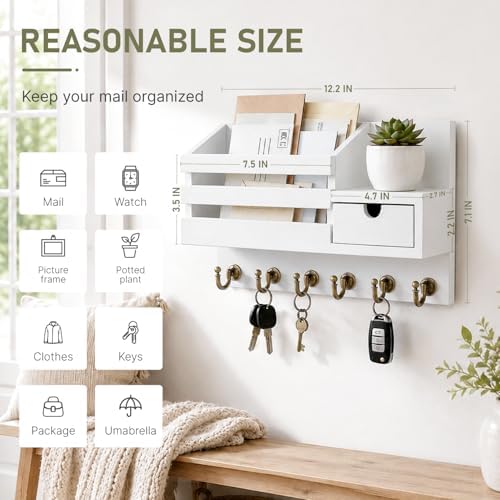 FifthQuarter Key and Mail Holder Wall Mount - Image 2