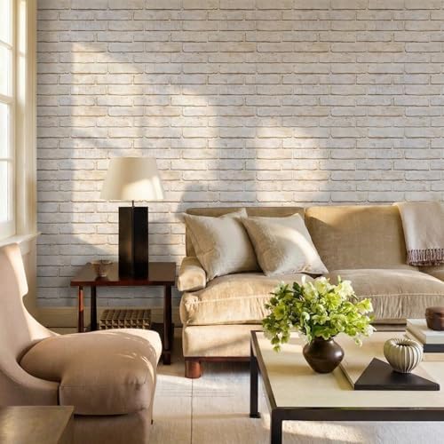 COMSTICKC 3D Faux Brick Peel and Stick Wall Stickers, Ultra-Light - Image 2