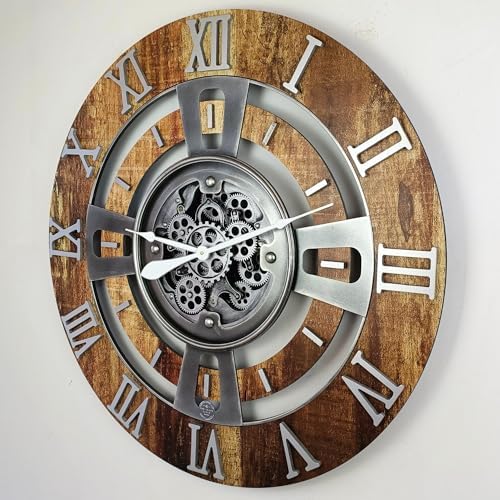 ImprovingLife The Gears Clock Real Moving Gear Wall Clock England Line) - Image 5
