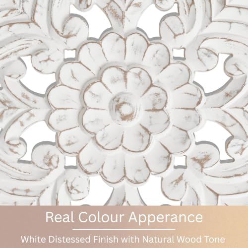 JFY Designs Oliver Hand Carved Wood Medallion Wall Panels Bedroom Décor - Image 6