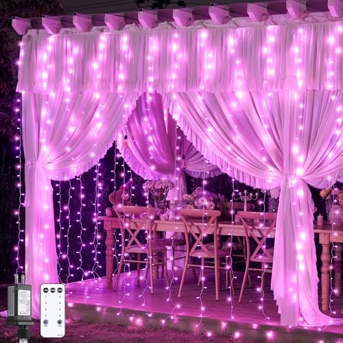 JMEXSUSS 300 LED Curtain Lights, 9.8x9.8 ft by JMEXSUSS