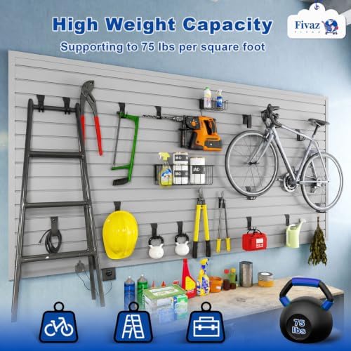 PVC Slatwall Panels, 4 ft x 8 ft Garage Wall Storage Systems - Image 3