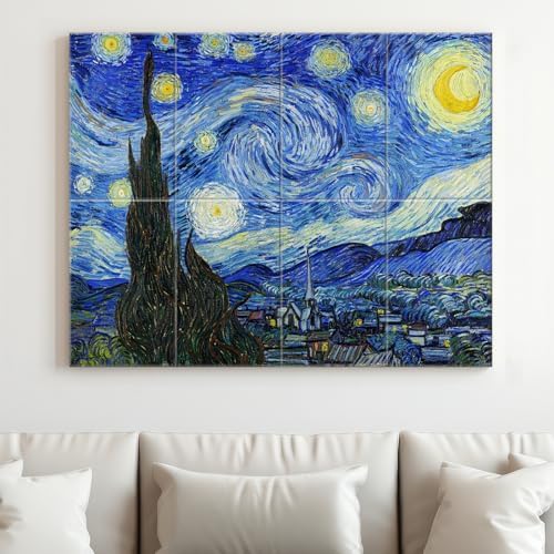 JBER Art Acoustic Panels 45" x 36", Sound Absorbing Wall Art, Starry Night by JBER