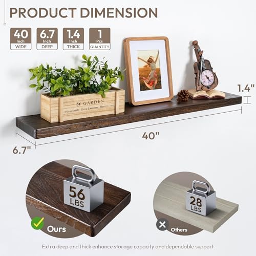 Marsmiles 40in Wall Mounted Floating Shelves - Image 3
