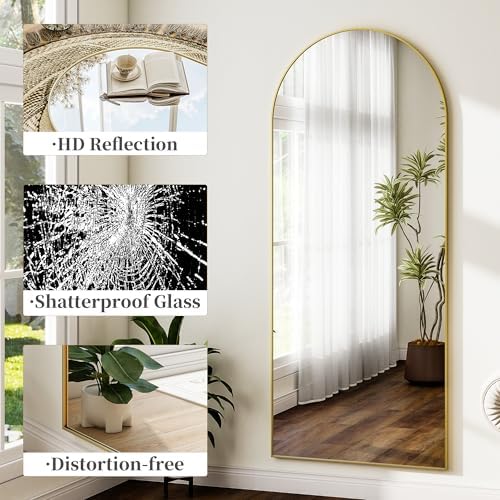 Arched Full Length Mirror 59"x16" Leaning Hanging - Image 5