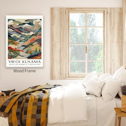 Framed Wall Art Yayoi. Kusama Posters Vintage Japanese Canvas Prints Mount Fuji - Image 6