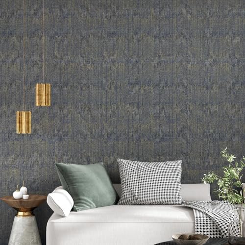 YENHOME 17.7"X393" Grasscloth Wallpaper Textured Peel and Stick Wallpaper by Yenhome