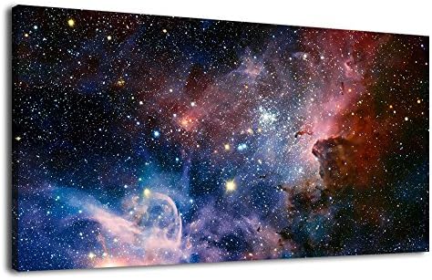arteWOODS Canvas Wall Art Galaxy Nebula Starry Cosmic Painting Pictures - Image 2