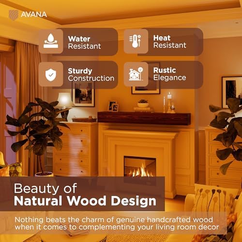 Avana Rustic Fireplace Mantle Shelf 60 Inches - Image 4