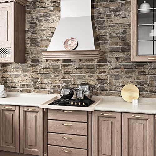 Brown Brick Wallpaper Peel and Stick Bedroom Vintage Faux Brick Contact Paper - Image 4