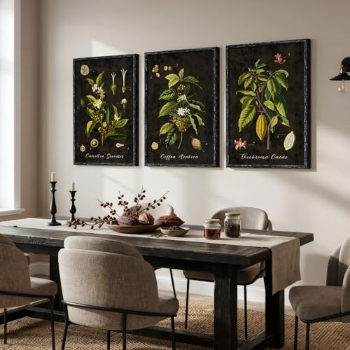 Large Vintage Framed Botanical Wall Art - Image 2