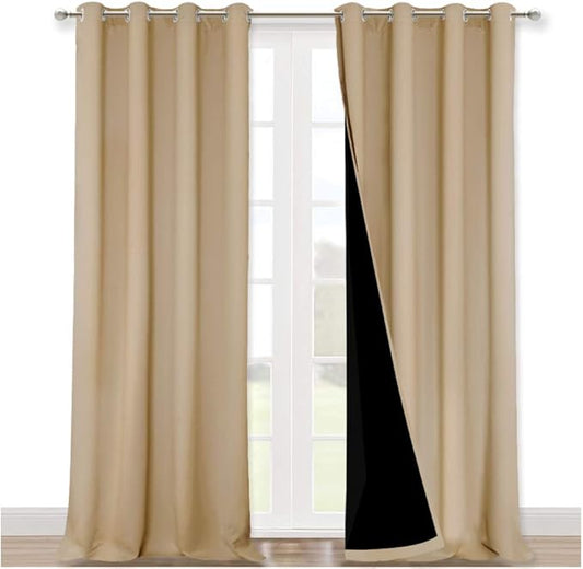 NICETOWN Thermal Insulated 100% Blackout Curtains, Sound Reducing Drapes by NICETOWN