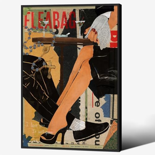Fleabag Canvas Posters Vintage Aesthetic Wall Art Funky Bar Cart Cocktail by Unknown
