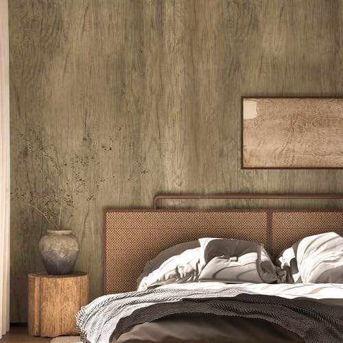 BOMENG Natural Wood Grain Contact Paper Light Brown Wallpaper 31.5"×354" - Image 5