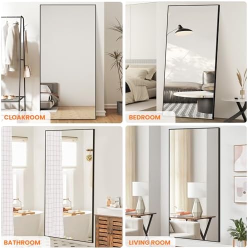TRAHOME Full Length Floor Mirror 75"x35", Large Standing Body Mirror - Image 3