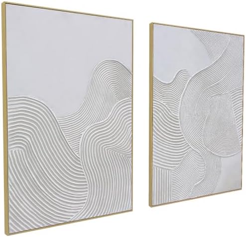 Zessonic Neutral Abstract 3D Textured Hand-Painted Thick Wall Art by Zessoinc
